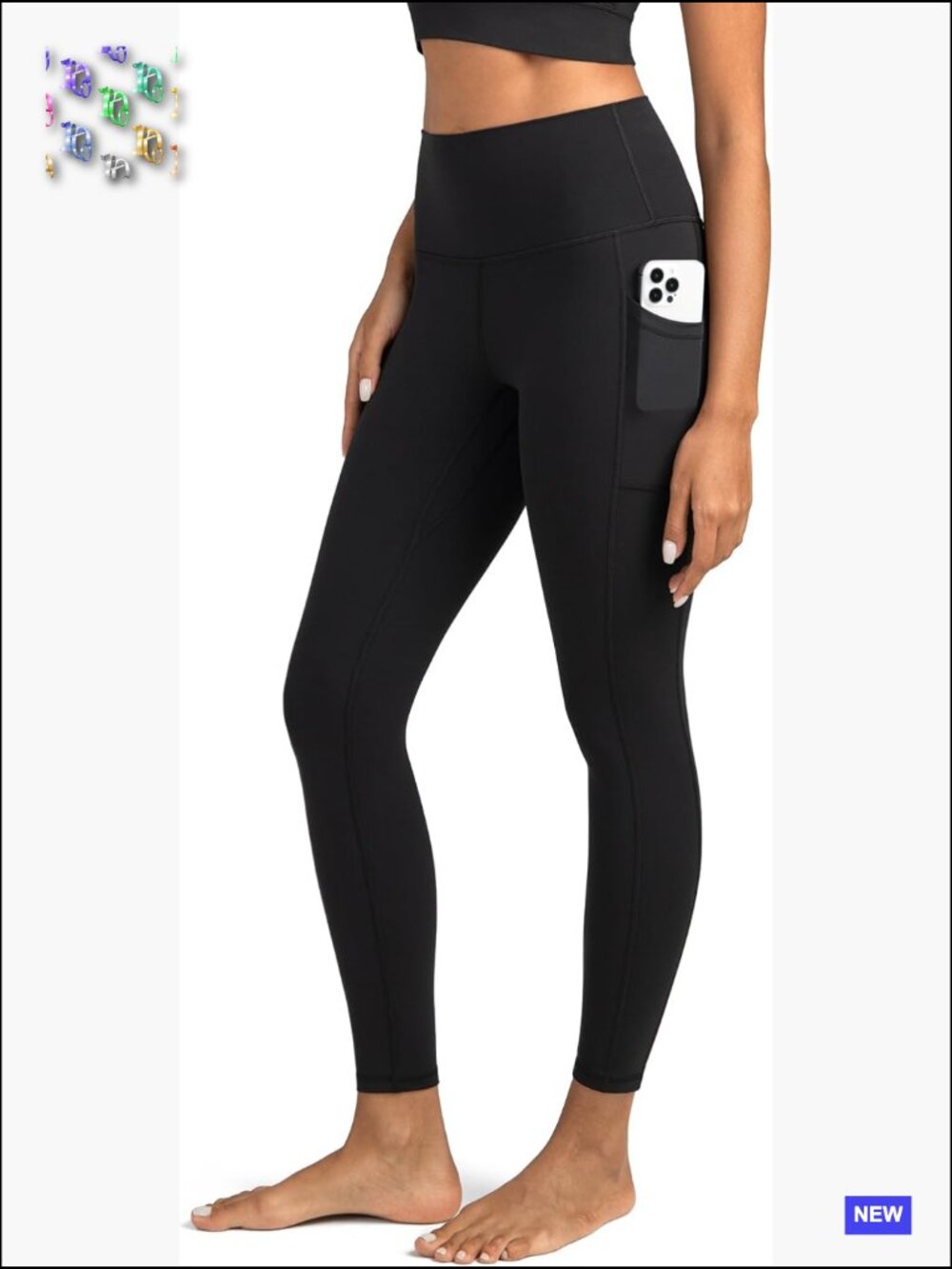 High Waisted Yoga Leggings with Pockets 7/8 Length Workout Athletic Performance